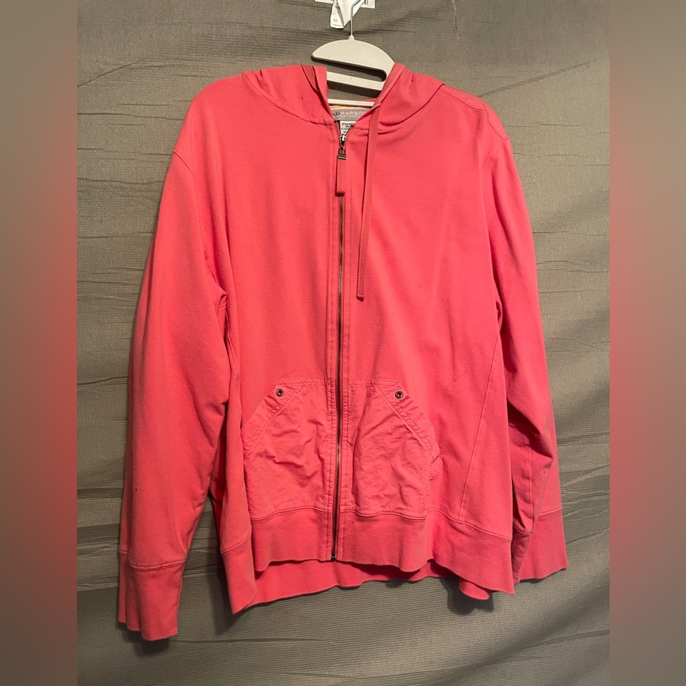 Sag Harbor Pink Zip-Up Sweater